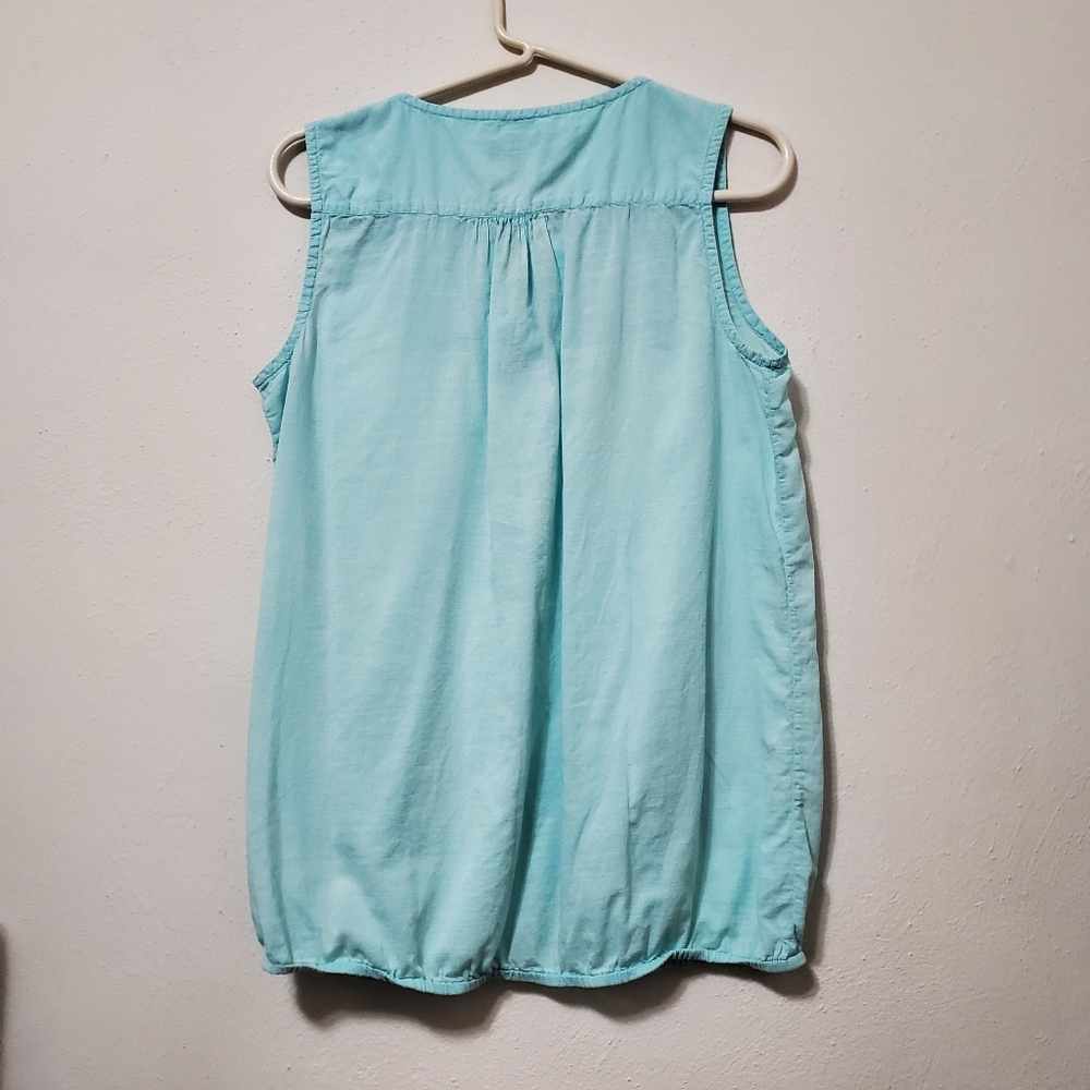 Ruff Hewn Light Blue Partial Button Top - Picture 6 of 6